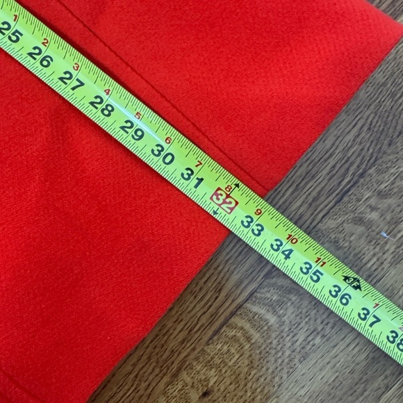 J CREW LODGE COAT IN ITALIAN STADIUM CLOTH WOOL Orange Red Size 14 - Picture 10 of 13